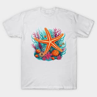 Orange Starfish T-Shirt